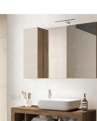specchio con mobiletto+led