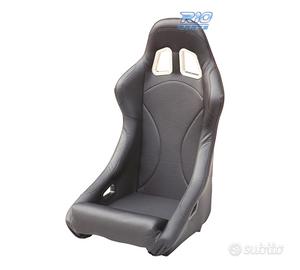 SEDILE BAQUET UNIVERSALE NERO IN PELLE STILE EVO