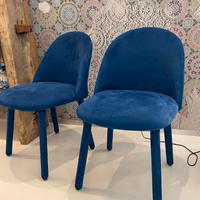 2 SEDIE - MINIFORMS IOLA - TESSUTO SPONGE BLU