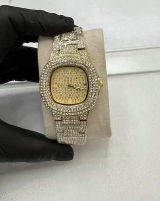 Orologio Luxury "Iced Out" Gold - Design Square -