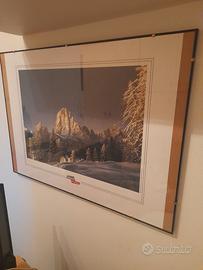 quadro poster montagna incorniciato