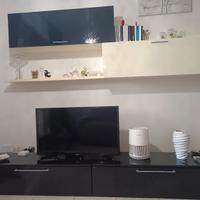 Parete attrezzata moderna bicolore 