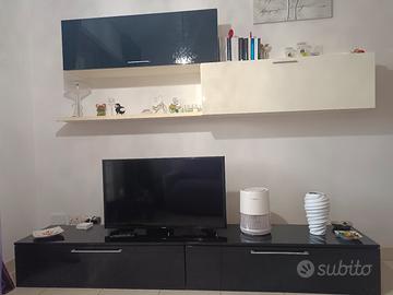 Parete attrezzata moderna bicolore 