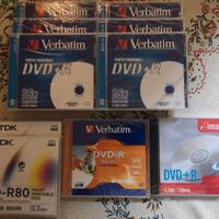 10 DVD + RW marca Verbatim, TDK, Imation