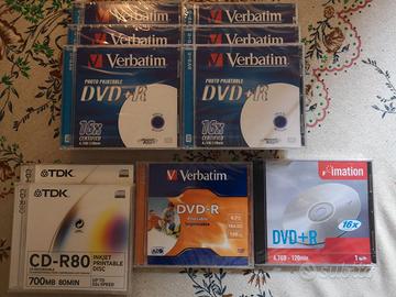 10 DVD + RW marca Verbatim, TDK, Imation
