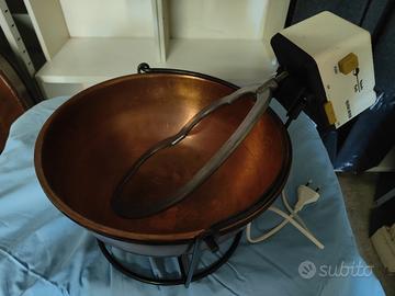 Paiolo x polenta con mescolatore a motore