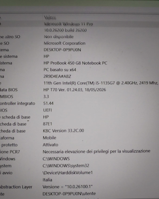 PC Hp Probook 450 G8 I5-1135G7 (8GB GB Ram)