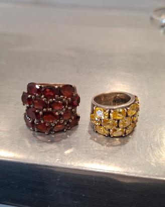 Anelli argento con pietre dure