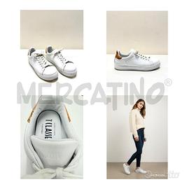 SNEAKERS D PRIMA CLASSE 40 BIANCHE