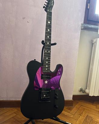 Harley Benton TE-20HH SBK modificata per metal