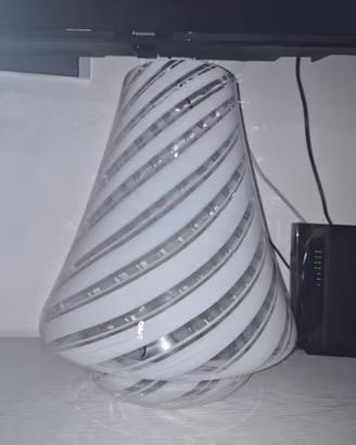 Lampada da tavola in vetro di murano