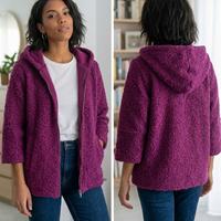 Cappetta  teddy con cappuccio Clausura taglia S