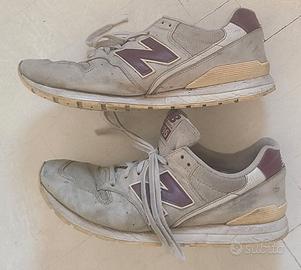 New Balance 996 grigio con accenti bordeaux - n 45