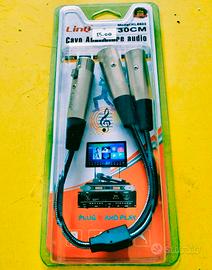 CAVO ADATTATORE 1 XLR FEMMINA - 2 XLR MASCHIO