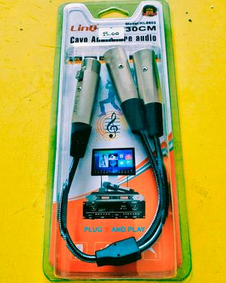 CAVO ADATTATORE 1 XLR FEMMINA - 2 XLR MASCHIO