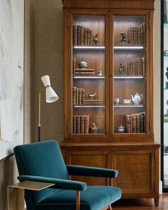 Libreria  studio legno di olmo