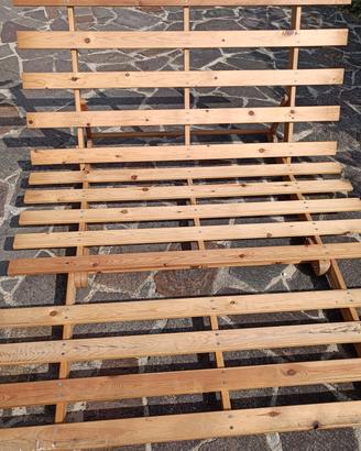 Struttura Futon in legno recrinabile 200x139 cm