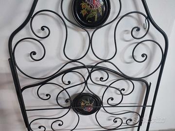 Testata letto in ferro battuto antico