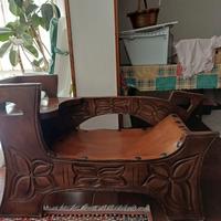 Sedile porta telefono in legno