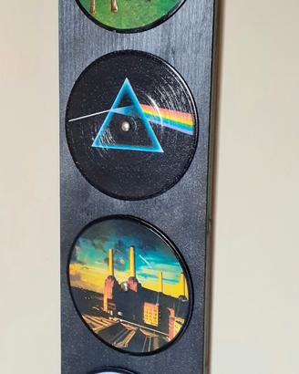 Quadro in legno e vinili omaggio ai Pink Floyd