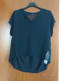 Maglietta con inserti in pizzo TG. XL (Oltre)