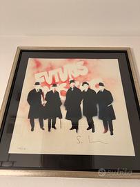 Mario Schifano “Futurismo rivisitato “ 50x50 cm.