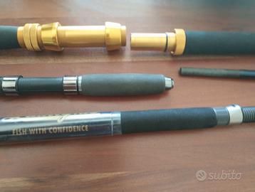 Canne vertical e traina e mulinello rotante