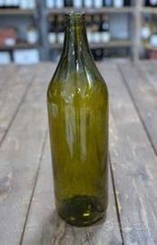 12 Bottiglie vetro 1L con contenitore in metallo