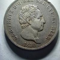 5 LIRE CARLO FELICE 1830 TORINO RARA