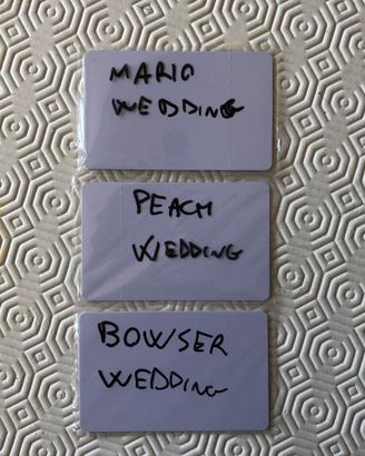 3 Tag NFC NTAG215 Amiibo – Mario Peach Bowser Wedd