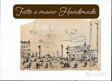 Venezia copia disegno antico piazzetta San Marco
