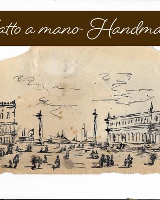 Venezia copia disegno antico piazzetta San Marco