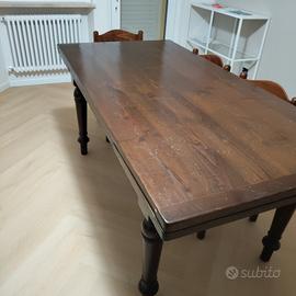 Tavolo in legno massello 180x90 all. fino cm. 270