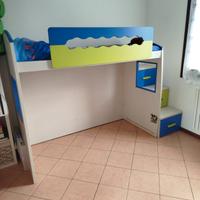 letto a soppalco singolo modo camerette