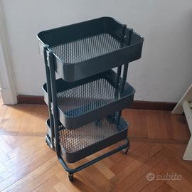 Carrello, grigio,, 28x38x61 cm