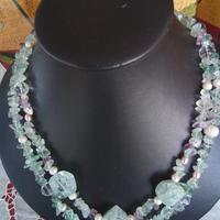 collana doppio filo in pietre dure