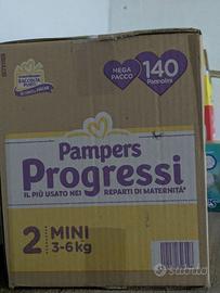 140 Pannolini Pampers Progressi  2 MINI (3-6 kg)