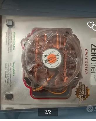 dissipatore in rame zerotherm  nuovo