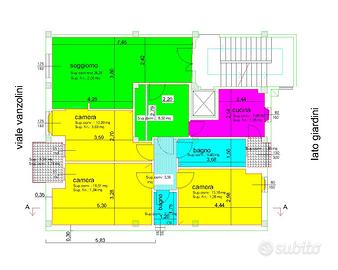 Appartamento 2 matrim 1 singola/studio
