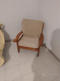 poltrona singola in legno 