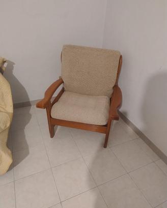 poltrona singola in legno 