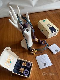 Set collana + orecchini THUN originali con scatola