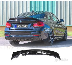 DIFFUSORE BMW F22 F23 LOOK M PERFORMANCE NERO LUCI