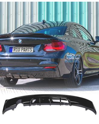 DIFFUSORE BMW F22 F23 LOOK M PERFORMANCE NERO LUCI