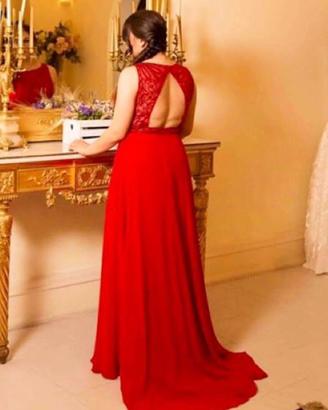 Abito da cerimonia rosso rubino