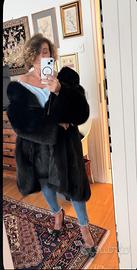 Pelliccia vera volpe nera