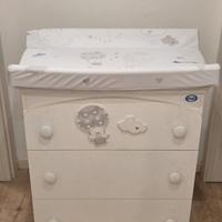 Fasciatoio, bagnetto, cassettiera Pali