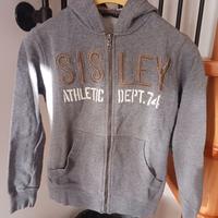 Felpa grigia con scritte 8/9 anni marca Sisley