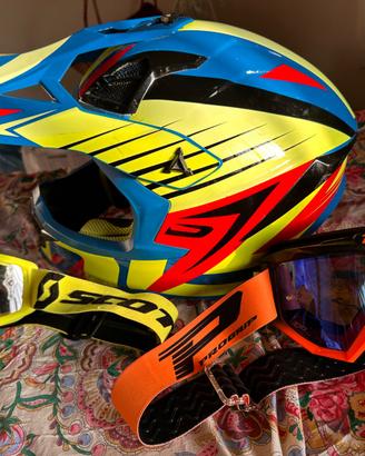 Casco cross enduro M hype
