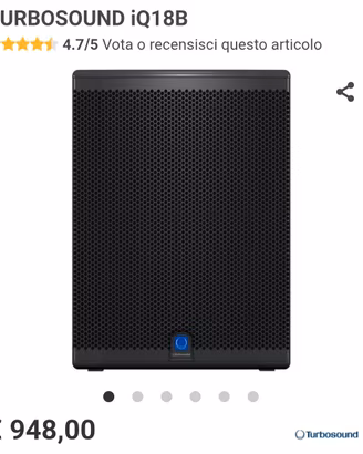 Turbosound IQ 18 B subwoofer 3000 WATT